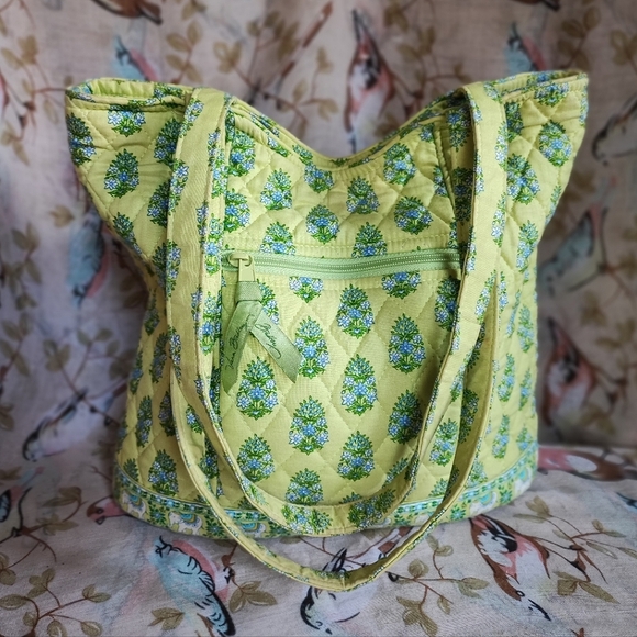 Vera Bradley SUZANI Floral Quilted Zippered Tote Crossbody Laptop Bag - Picture 13 of 13